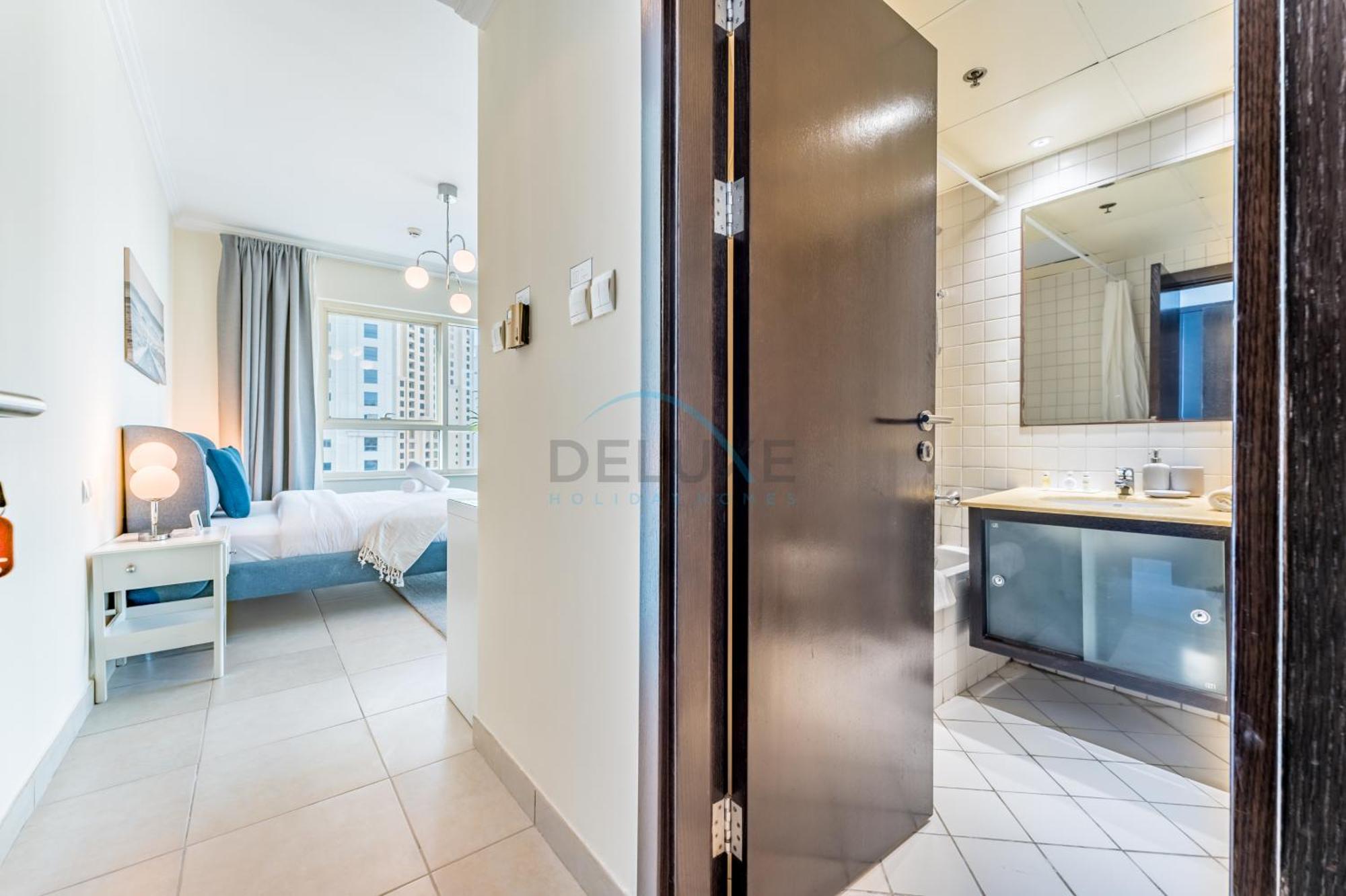Partial Sea And View 2br With Balcony Near Marina Mall, Marina Quay West, Marina By Deluxe Homes * Dubai
