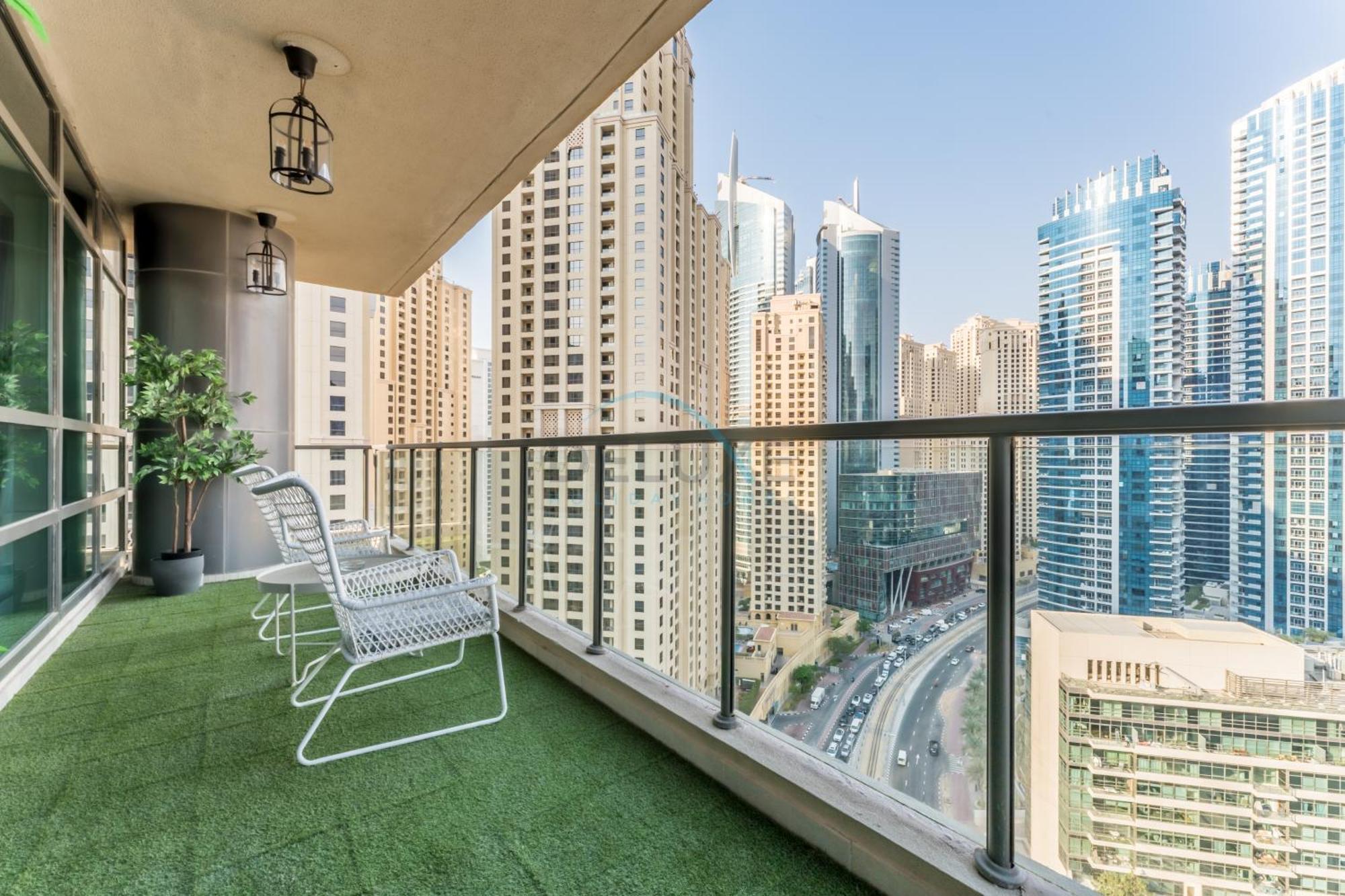 Apartment Partial Sea And View 2br With Balcony Near Marina Mall, Marina Quay West, Marina By Deluxe Homes *