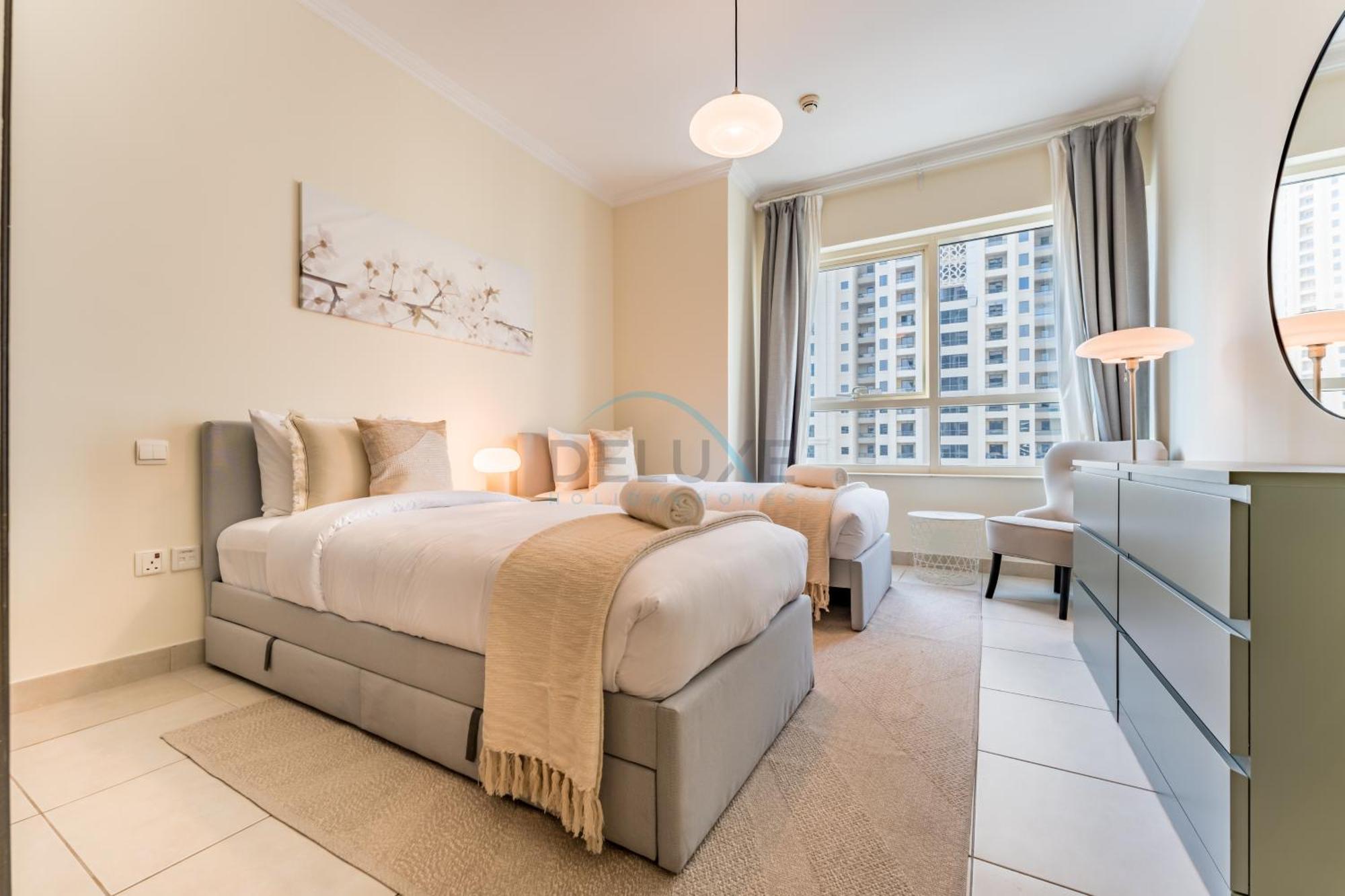 Partial Sea And View 2br With Balcony Near Marina Mall, Marina Quay West, Marina By Deluxe Homes *